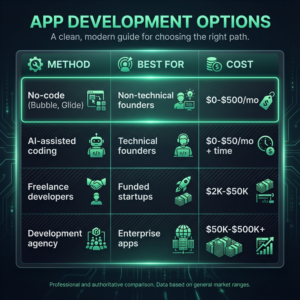 App Development Options Comparison
